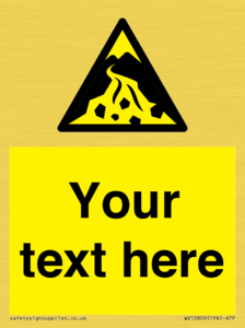 Custom Warning: Debris flow zone